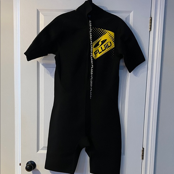 Fluide Black and Yellow Men's Swim Hybrid - Picture 2 of 4